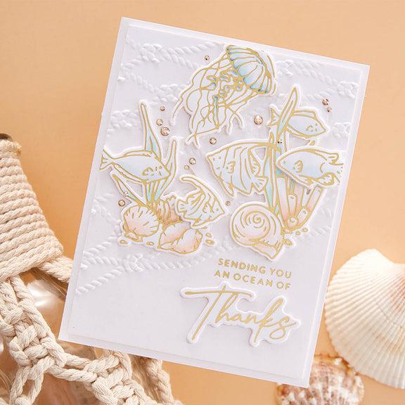 Spellbinders - Seahorse Kisses Collection - 3D Embossing Folder - Cast Away-ScrapbookPal