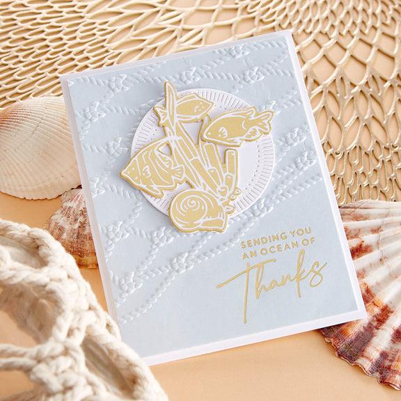 Spellbinders - Seahorse Kisses Collection - 3D Embossing Folder - Cast Away-ScrapbookPal