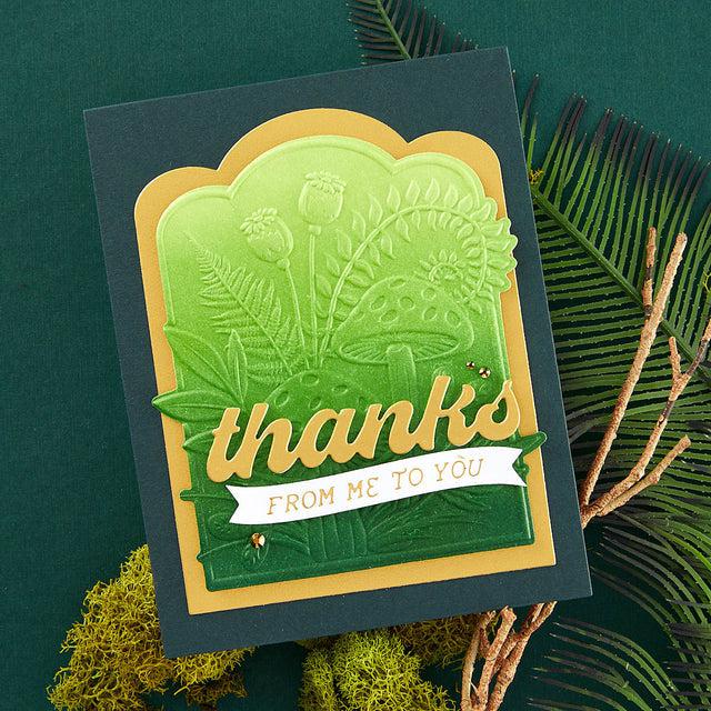Spellbinders - Sealed 3D Botanicals Collection - 3D Embossing Folder &amp; Dies - Mushrooms From Me to You-ScrapbookPal