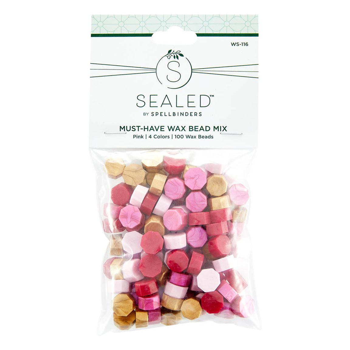 Spellbinders - Sealed by Spellbinders Collection - Must-Have Wax Bead Mix - Pink-ScrapbookPal