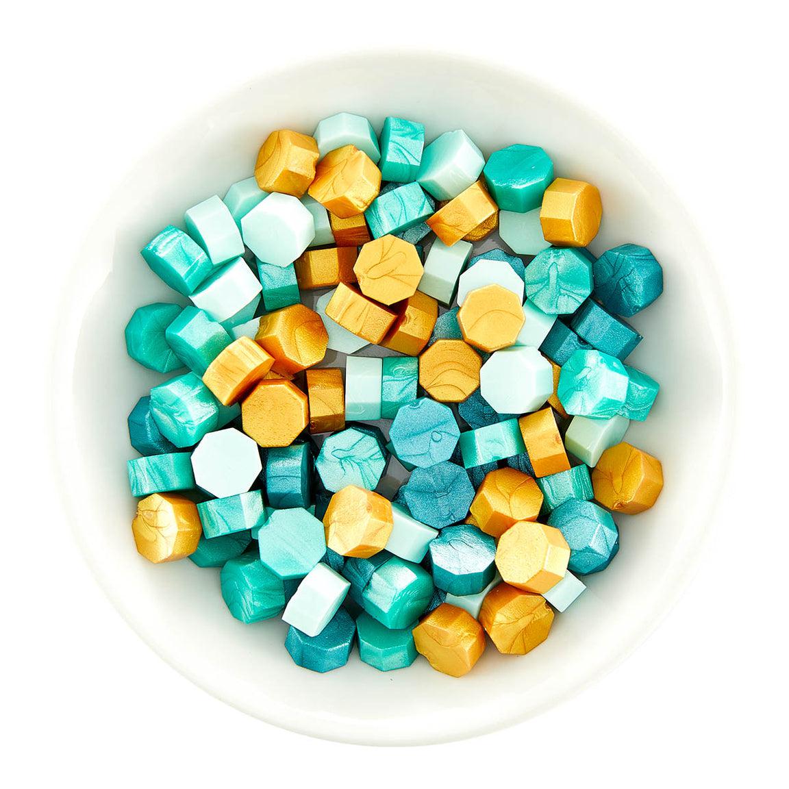 Spellbinders - Sealed by Spellbinders Collection - Must-Have Wax Bead Mix - Teal-ScrapbookPal