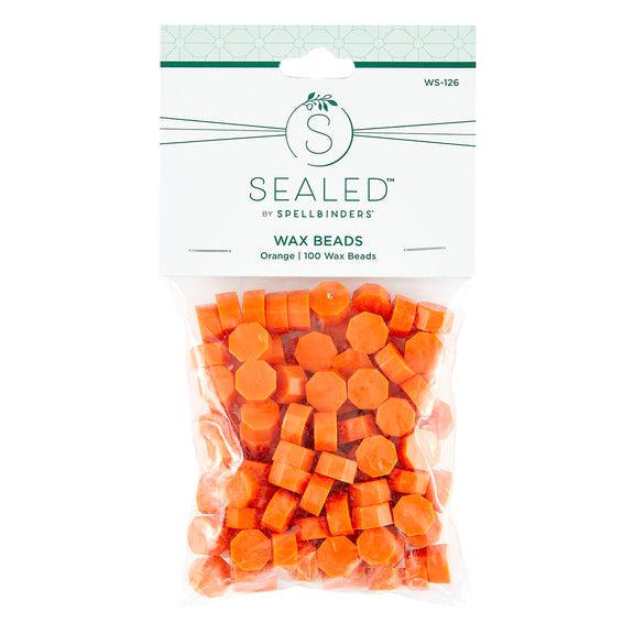 Spellbinders - Sealed by Spellbinders Collection - Wax Beads - Orange-ScrapbookPal