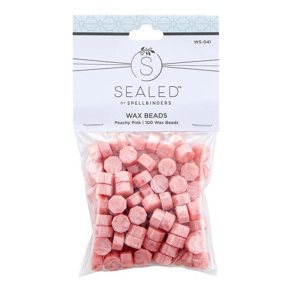 Spellbinders - Sealed by Spellbinders Collection - Wax Beads - Peachy Pink-ScrapbookPal