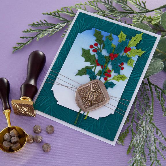 Spellbinders - Sealed for Christmas Collection - 3D Embossing Folder - Evergreen-ScrapbookPal