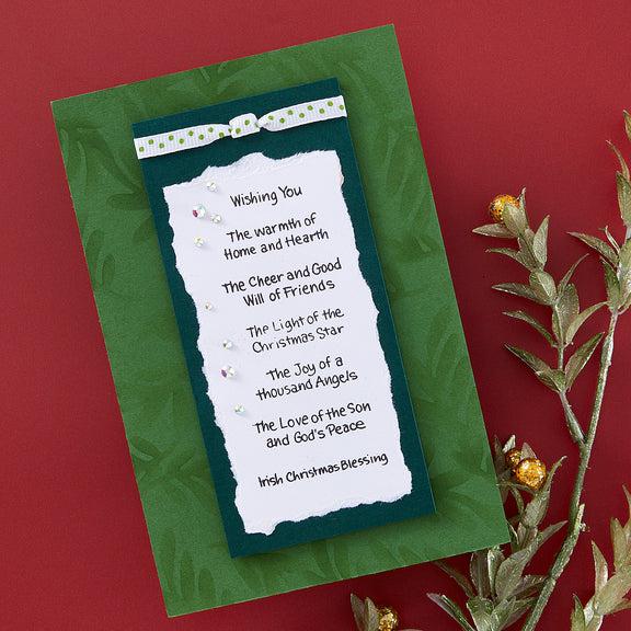 Spellbinders - Season of Wonder Collection - Clear Stamps - Christmas Blessings Sentiments-ScrapbookPal