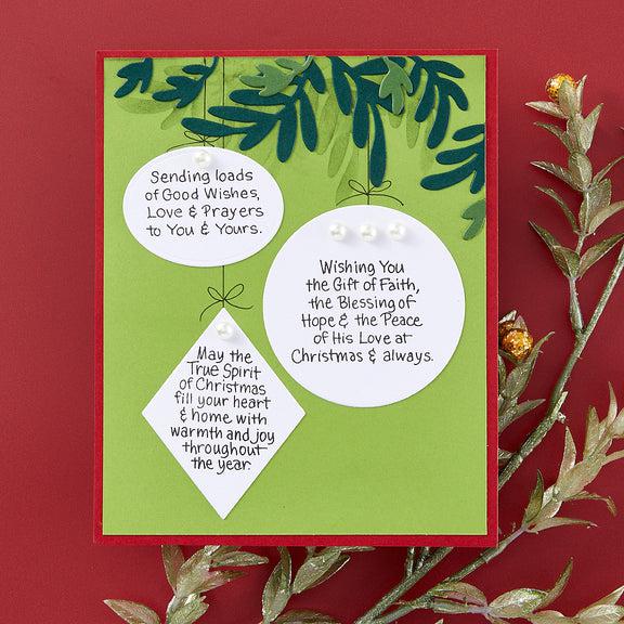 Spellbinders - Season of Wonder Collection - Clear Stamps - Christmas Blessings Sentiments-ScrapbookPal