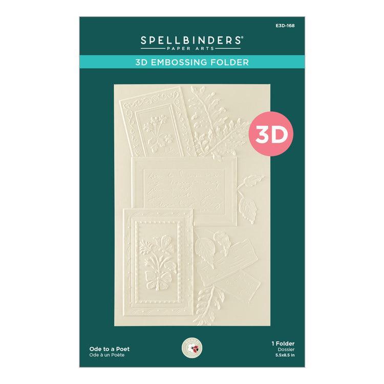 Spellbinders - Serenity Garden Collection - 3D Embossing Folder - Ode to a Poet-ScrapbookPal