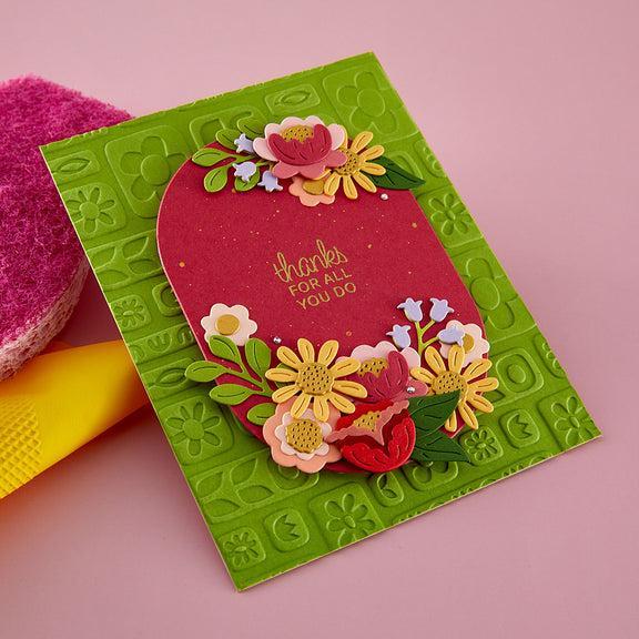 Spellbinders - Shiny New Day Collection - 3D Embossing Folder - Suds & Buds-ScrapbookPal