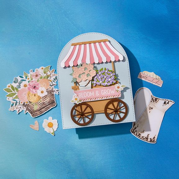 Spellbinders - Simple Vintage Flower Shoppe Collection - Dies - Flower Cart-ScrapbookPal