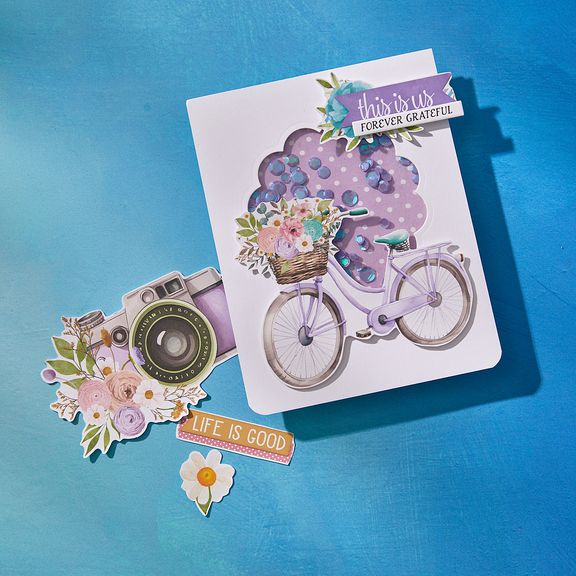 Spellbinders - Simple Vintage Flower Shoppe Collection - Dies - Scallop Journal Cards-ScrapbookPal