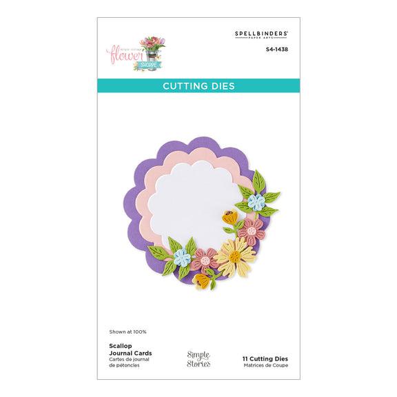 Spellbinders - Simple Vintage Flower Shoppe Collection - Dies - Scallop Journal Cards-ScrapbookPal