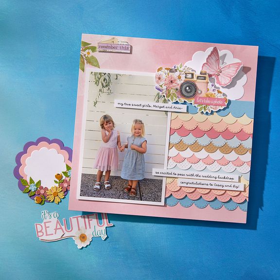 Spellbinders - Simple Vintage Flower Shoppe Collection - Dies - Stitch & Dots Scallop Borders-ScrapbookPal