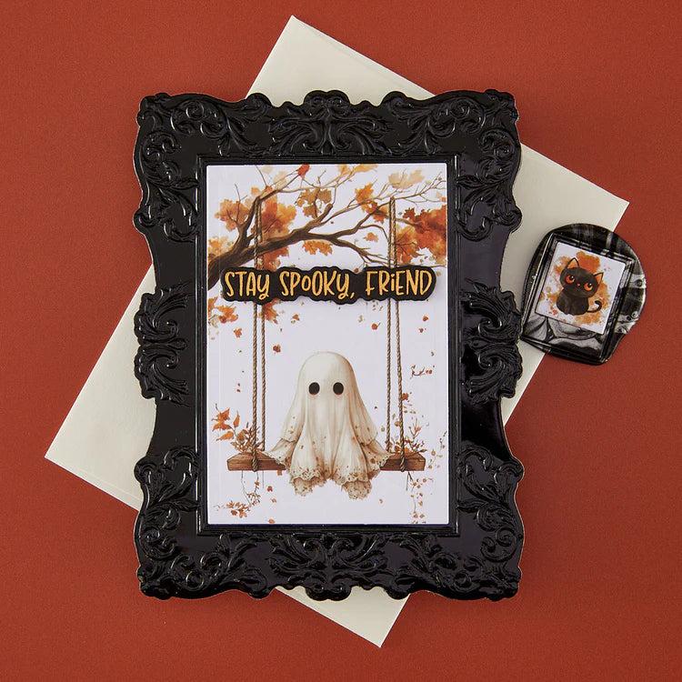 Spellbinders - Simply Halloween Collection - Dies - 3D Photo & Floral Arch Frame Inserts-ScrapbookPal