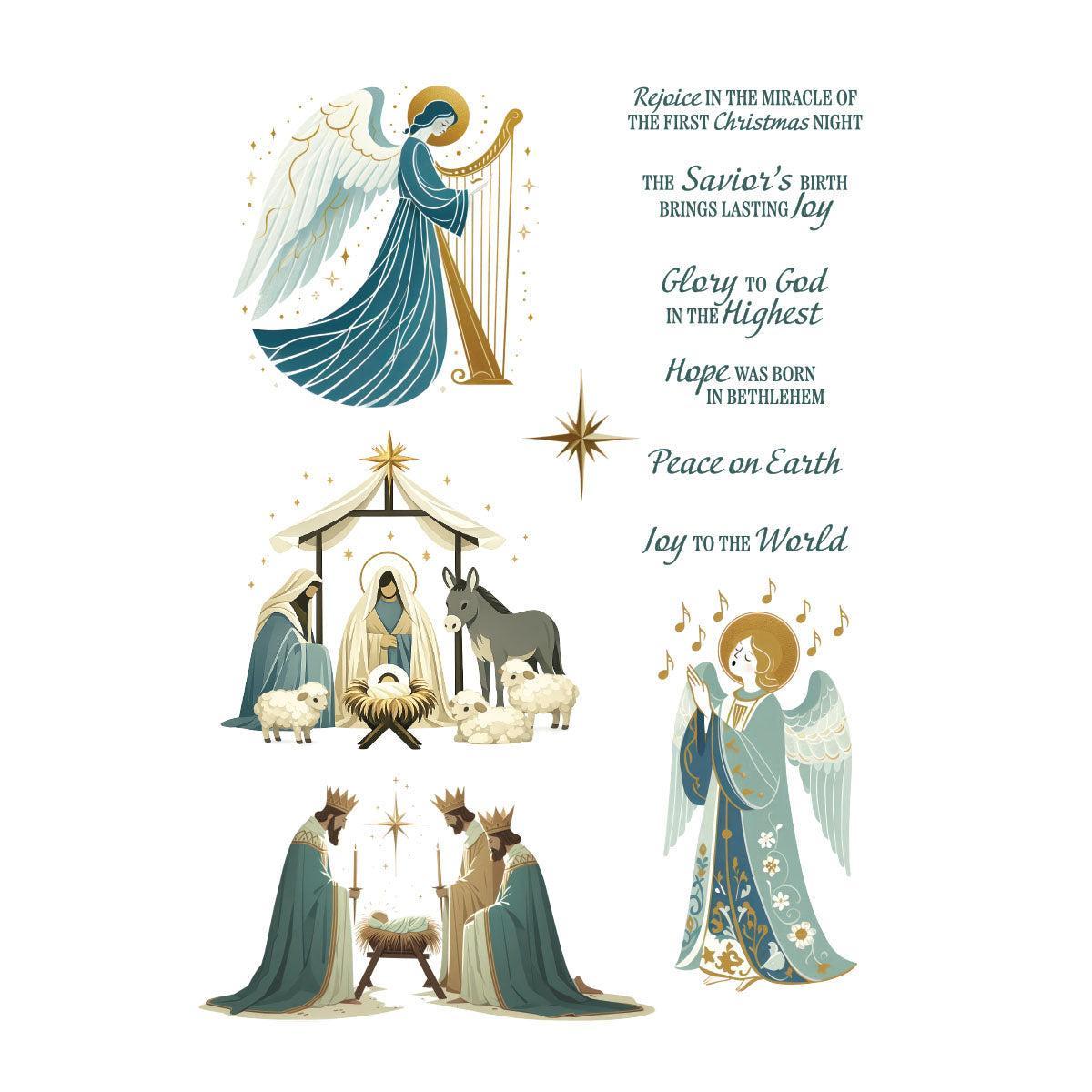 Spellbinders - Simply Made Collection - Rub-Ons - First Christmas Night-ScrapbookPal