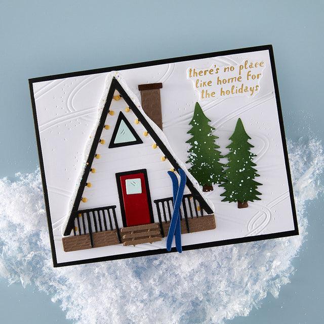 Spellbinders - Ski-son's Greetings Collection - Dies - Ski Lodge-ScrapbookPal