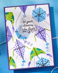 Spellbinders - Sky's the Limit Collection - 3D Embossing Folder - Flying Kites-ScrapbookPal