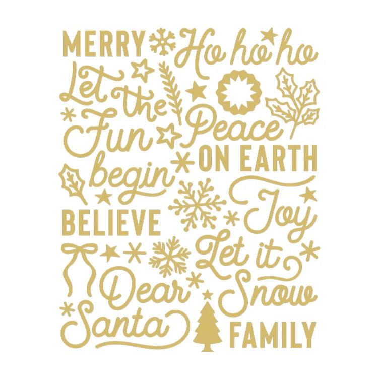 Spellbinders - Sleigh Bells Ring Collection - Foil Puffy Stickers-ScrapbookPal
