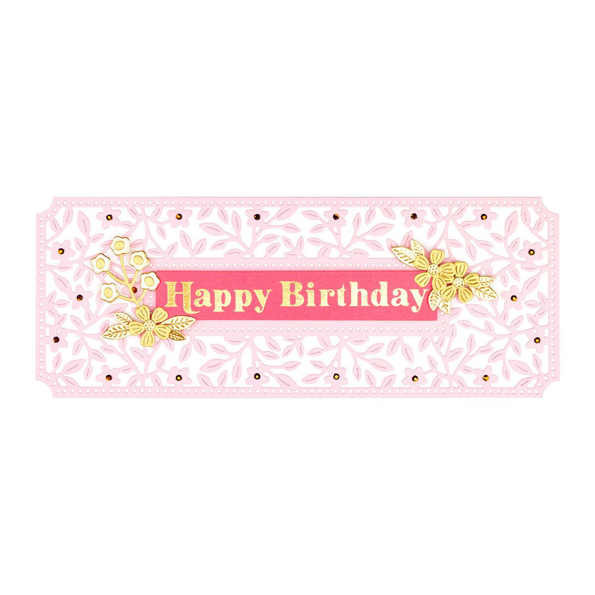 Spellbinders - Slimline Collection - Dies - Mini Blooms and Sprigs-ScrapbookPal