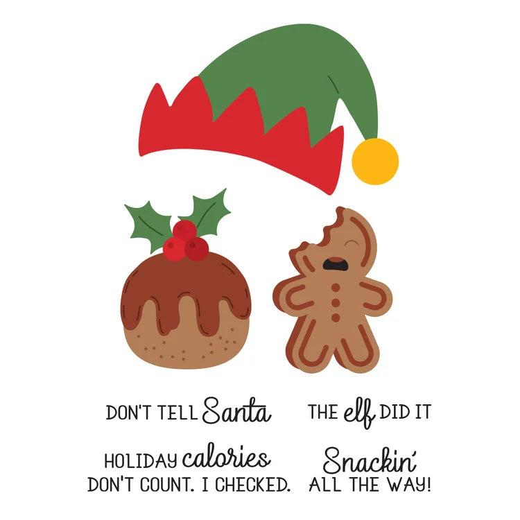 Spellbinders - Snack Goals Collection - Clear Stamp &amp; Dies - Merry Munchies-ScrapbookPal