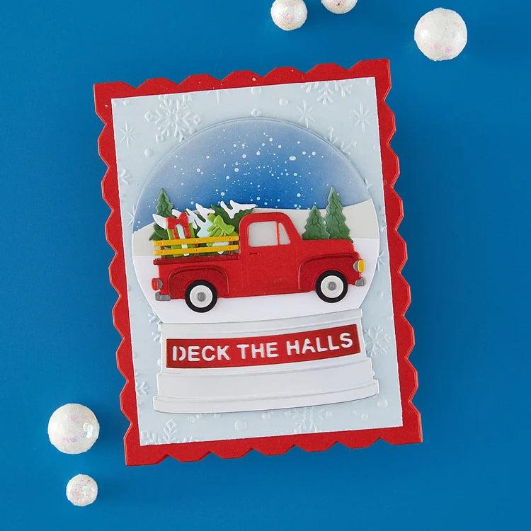 Spellbinders - Snow Globe Scenes Collection - Dies - Holiday Truck Scene-ScrapbookPal
