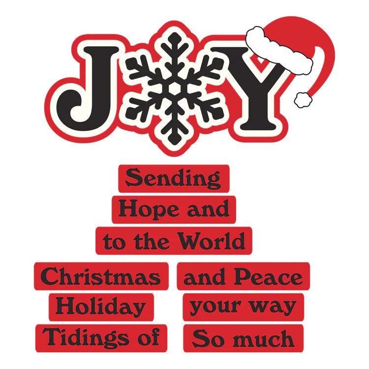 Spellbinders - Snowflake Kisses Collection - Clear Stamps & Dies - Snowflake Joy-ScrapbookPal