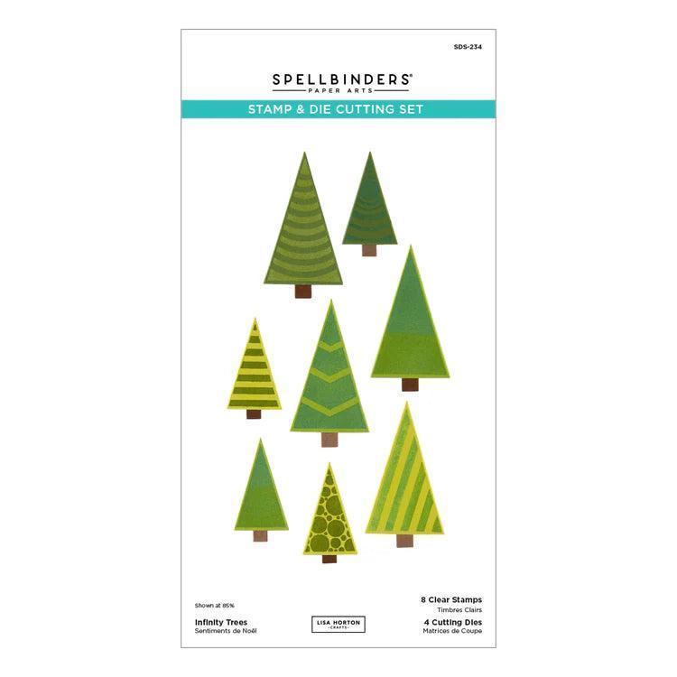 Spellbinders - Snowflake Kisses Collection - Dies - Infinity Trees-ScrapbookPal