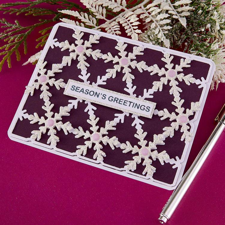 Spellbinders - Snowflake Kisses Collection - Dies - Snowflake Background-ScrapbookPal