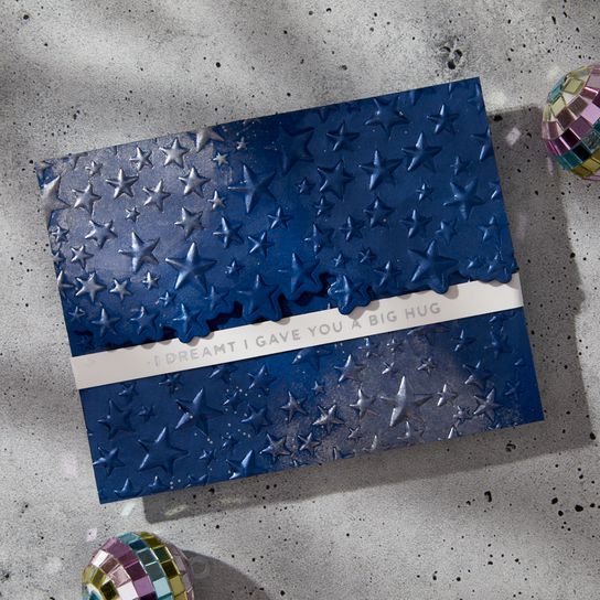 Spellbinders - Space Adventure Collection - 3D Emboss &amp; Cut Folder - Starry Night-ScrapbookPal