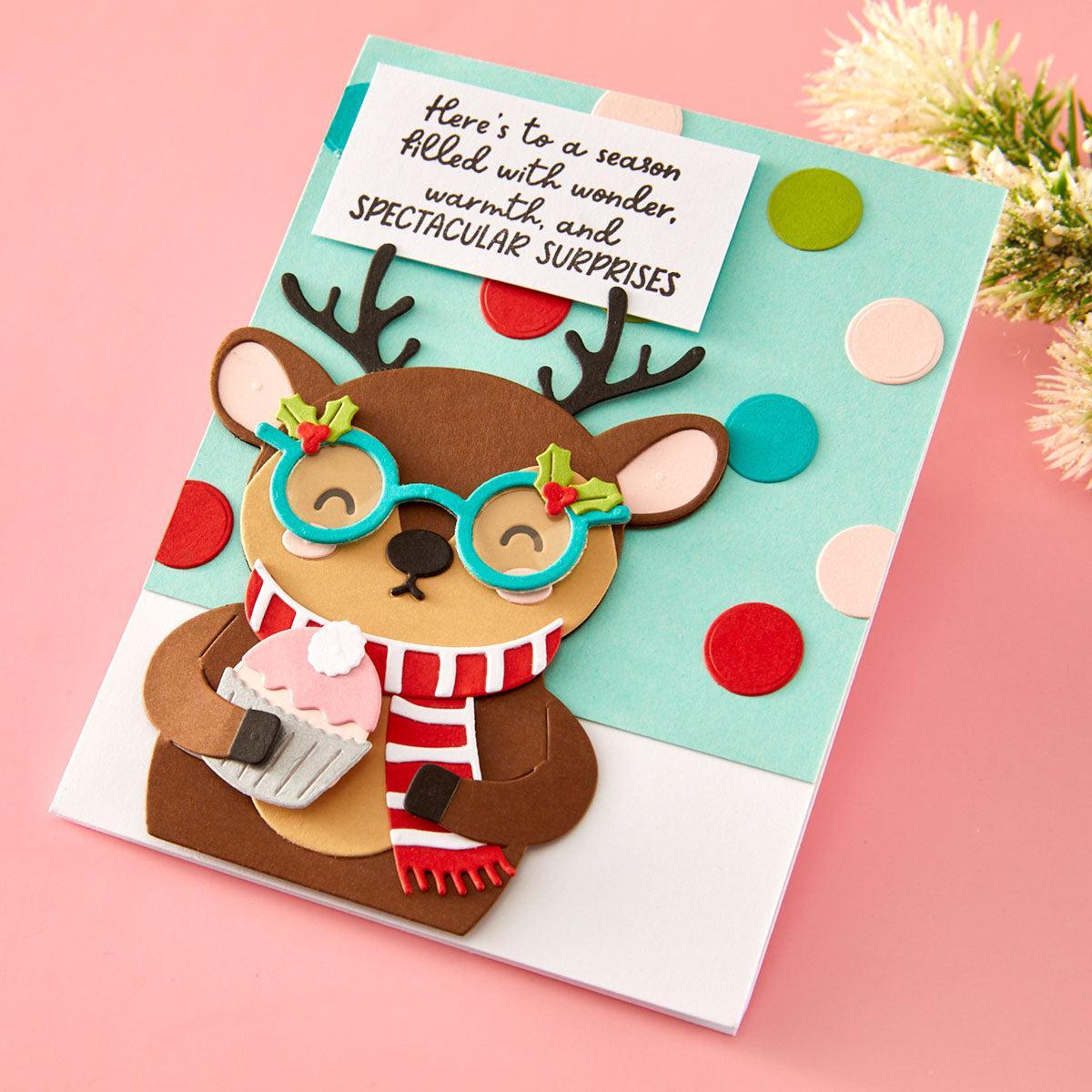 Spellbinders - Spectacular Christmas Collection - Clear Stamps &amp; Dies - Spectacular Holiday Sentiments-ScrapbookPal