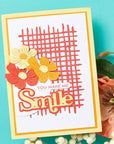 Spellbinders - Spotlight Frames and Florals Collection - Dies - Woven Lattice Texture-ScrapbookPal