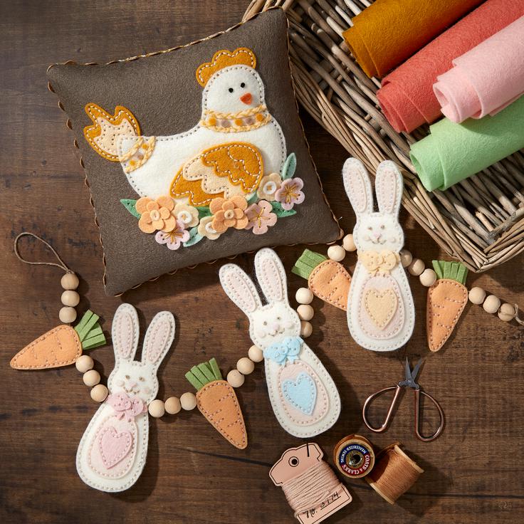 Spellbinders - Spring Felt Stitch &amp; Create Collection - Dies - Felt Carrot Companion-ScrapbookPal