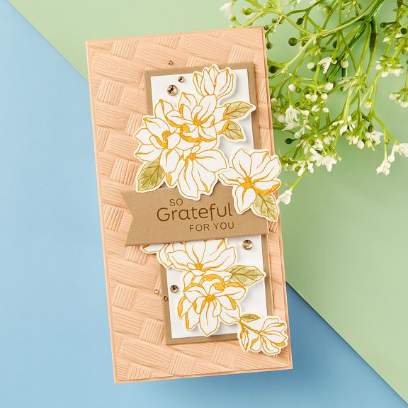 Spellbinders - Spring Sampler - 3D Embossing Folder - Woven-ScrapbookPal
