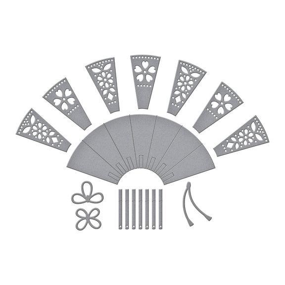 Spellbinders - Spring in Kyoto Collection - Dies - Fan &amp; Bow-ScrapbookPal