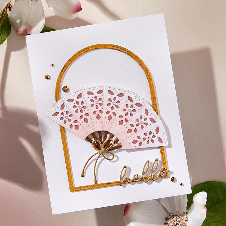 Spellbinders - Spring in Kyoto Collection - Dies - Fan &amp; Bow-ScrapbookPal