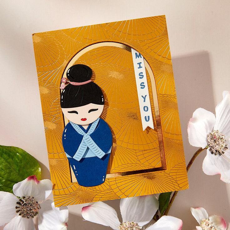 Spellbinders - Spring in Kyoto Collection - Dies - Kokeshi Dolls-ScrapbookPal