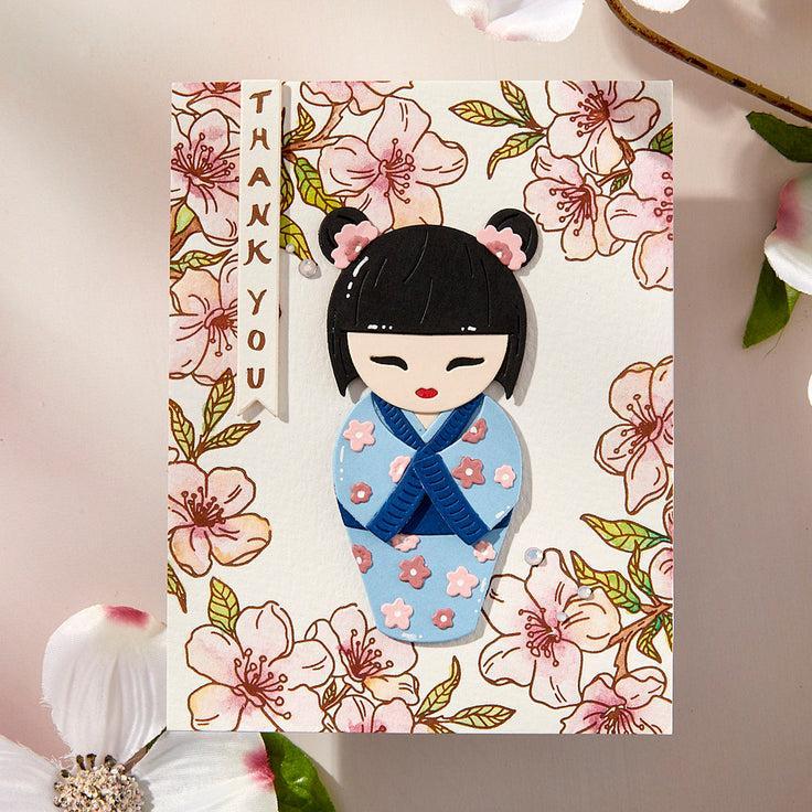 Spellbinders - Spring in Kyoto Collection - Press Plates &amp; Dies - Cherry Blossoms-ScrapbookPal