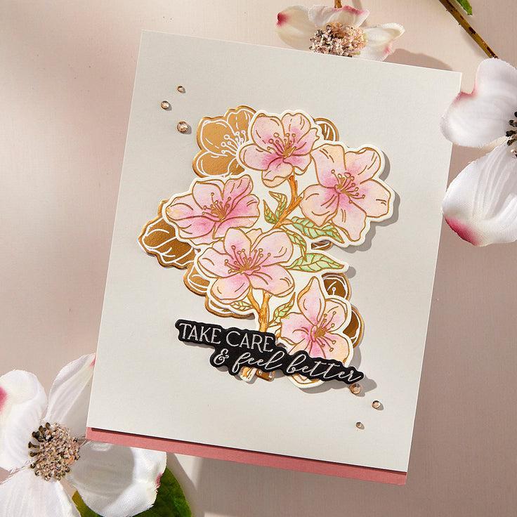 Spellbinders - Spring in Kyoto Collection - Press Plates &amp; Dies - Cherry Blossoms-ScrapbookPal