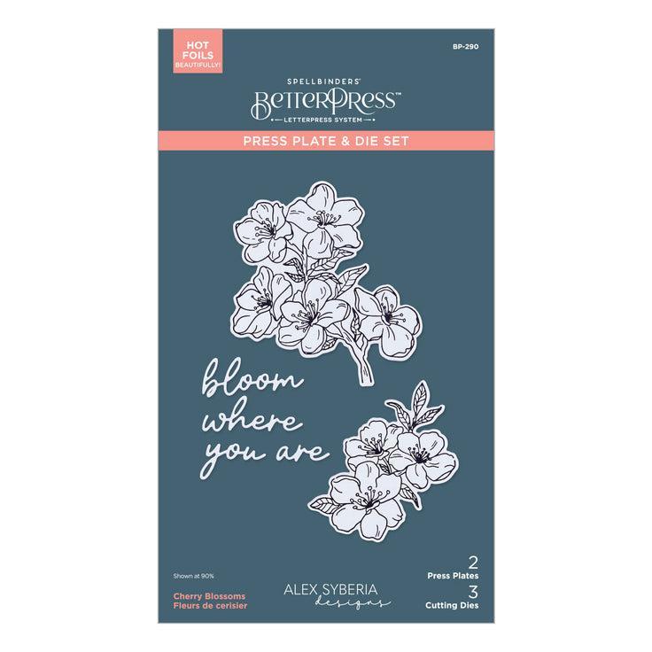 Spellbinders - Spring in Kyoto Collection - Press Plates &amp; Dies - Cherry Blossoms-ScrapbookPal