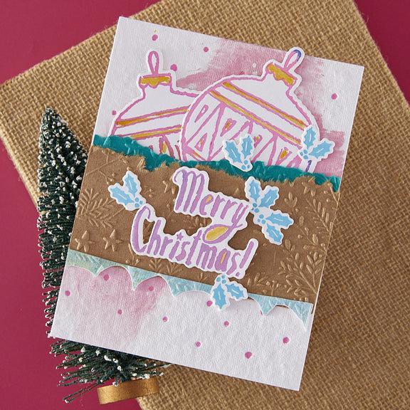 Spellbinders - Starry Holiday Collection - Registration Press Plates &amp; Dies - Starry Merry Christmas-ScrapbookPal