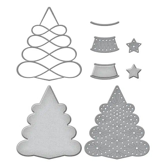 Spellbinders - Stitched for Christmas Collection - Dies - Stitched Christmas Tree-ScrapbookPal