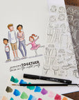 Spellbinders - Storybook Illustrations Collection - Clear Stamps - Illustrated Boys & Girls-ScrapbookPal