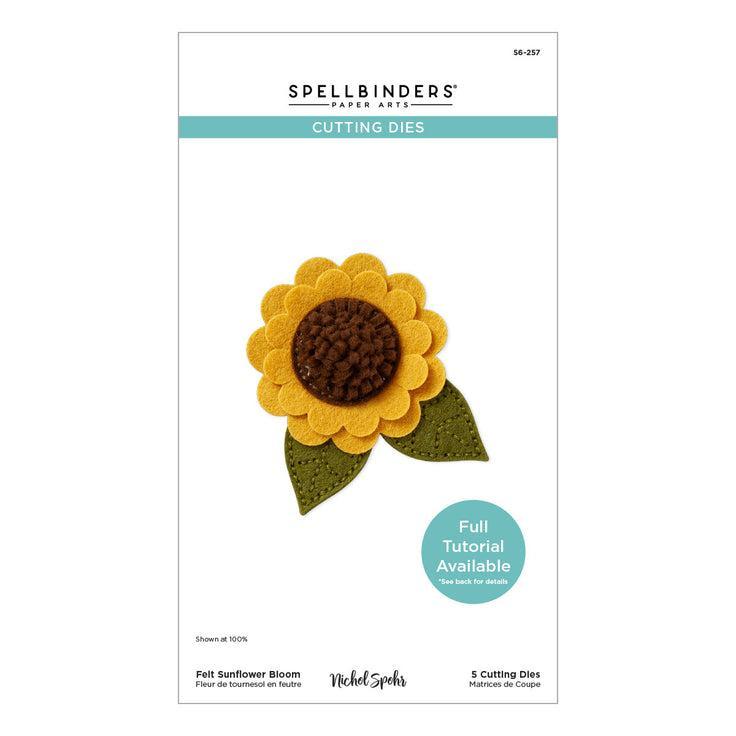 Spellbinders - Summer Felt Stitch &amp; Create Collection - Dies - Felt Sunflower Bloom-ScrapbookPal