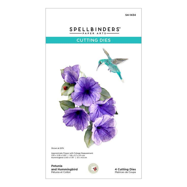 Spellbinders - Summer Solstice Garden Collection - Dies - Petunia and Hummingbird-ScrapbookPal