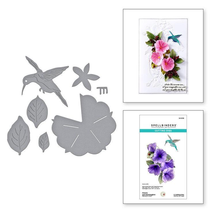 Spellbinders - Summer Solstice Garden Collection - Dies - Petunia and Hummingbird-ScrapbookPal