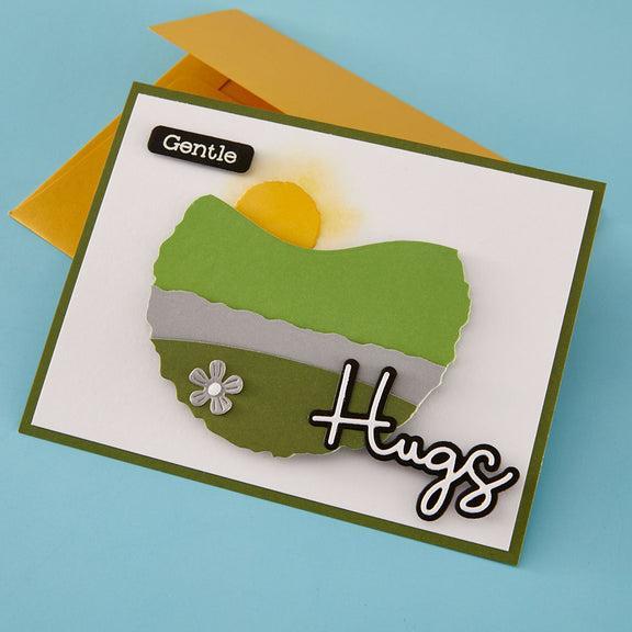 Spellbinders - Summertime Collection - Clear Stamps &amp; Dies - Love and Hugs Sentiments-ScrapbookPal