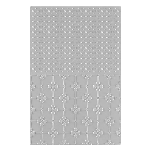 Spellbinders - Tabbed Classic Collection - 3D Embossing Folder - Polka Dot &amp; Posy Duo-ScrapbookPal