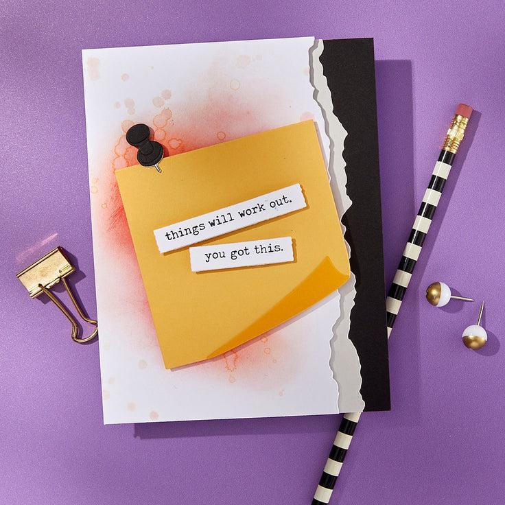 Spellbinders - Take Note Collection - Dies - Push Pin Notes-ScrapbookPal