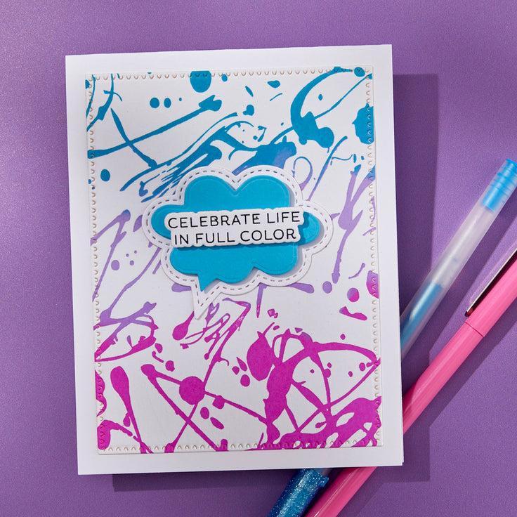 Spellbinders - Take Note Collection - Press Plates - Memo Splatter-ScrapbookPal