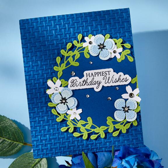 Spellbinders - Texture &amp; Foliage Collection - 3D Embossing Folder - Linen-ScrapbookPal