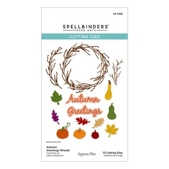 Spellbinders - Texture &amp; Foliage Collection - Dies - Autumn Greetings Wreath-ScrapbookPal